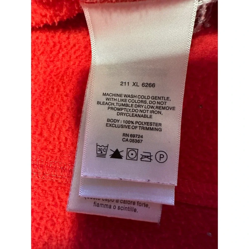 Columbia Fleece Jacket Mens XL Red Benton Springs Full Zip Outdoor Warm Layer
